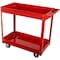 Stalwart Utility Cart - Heavy-Duty Work Cart with Two Storage Trays - Holds up to 330lbs by Red 75-MOV2001 - alternate 1